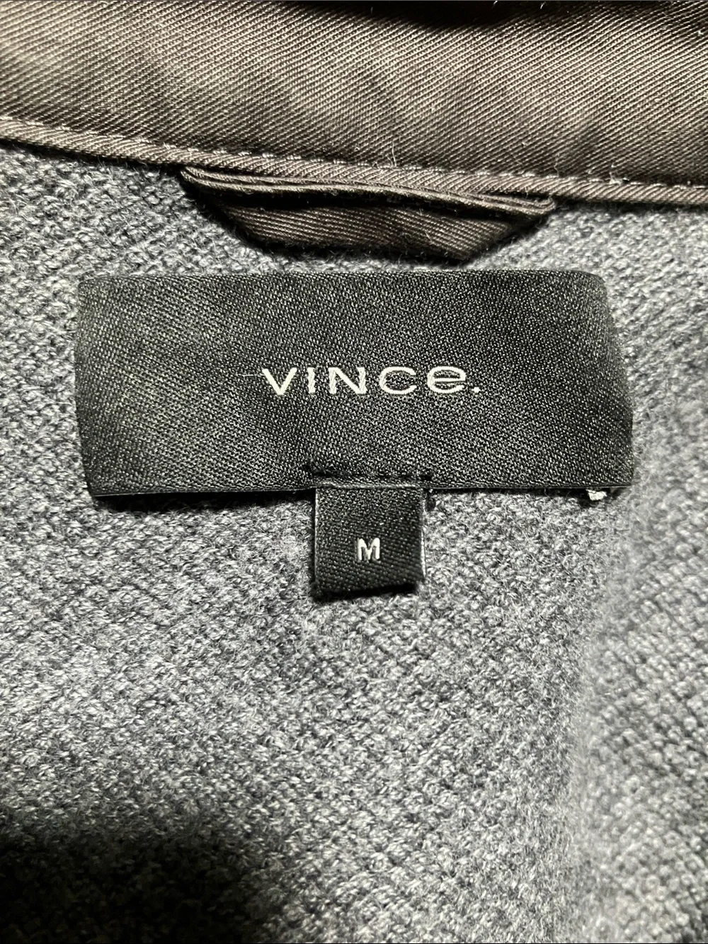 Vince Men's Double-Slub Cotton Blend Shirt Jacket Shacket Gray Medium